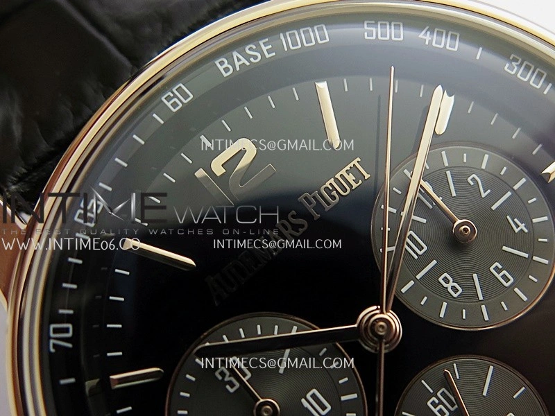 Code 11.59 Chrono 26393 RG APSF 1:1 Best Edition Black Dial On Black Leather Strap Super Clone SA4401